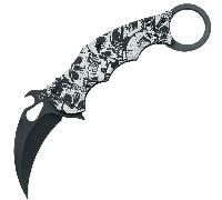 Fox Fox THE END karambit N690Co nero idroglider, Teschi