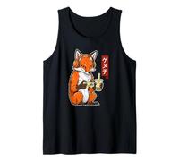 Fox Gamer Ukiyo-e Giapponese con tè Boba Canotta