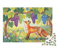 Fox Grape Fable Puzzle 1000 Pezzis Recyclable Paper Lush Vineyard Puzzle per Adulti Party Game Props Developing Boy & Girl‘s Intelligenza Educational 52x38cm/1000pcs