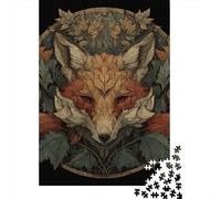 Fox Head Art Print Puzzle Impossible 1000Pcs Decorazione Per La Casa. Giochi Rilassamento E Intelligence Per Adulti E Ragazzi Da 14 Anni 52x38cm/1000pcs