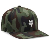 Cappellino flexfit fox head camo tech verde