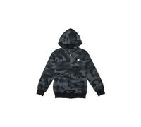 Fox head zip kids felpa con cappuccio nero camo
