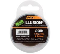 FOX illusion Trans Khaki Fluorocarbon Leader per terminale 50mt rig Carp Fishing