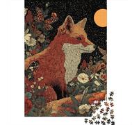 Fox in Flower Field Jigsaw Puzzle Impossibili 1000Pcs Decorazione Per La Casa. Giochi Rilassamento E Intelligence Per Adulti E Ragazzi Da 14 Anni 52x38cm/1000pcs