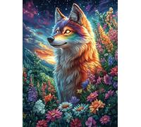 Fox in Flower Garden Rompicapo 300 Pezzi Per Nonni E Nipoti Mitos Fantástico Cuento De Hadas Cartone Rigido Esercizio Mentale Per Serate in Famiglia Da Passatempo Con Poster Incluso 300 PCS