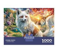 Fox in Garden Puzzle 1000 Pezzi Fox in Enchanted Forest Idea Regalo Puzzle Perfetta, Puzzle Ecologico E Rilassante Per Adulti E Momenti in Famiglia 52x38cm/1000pcs