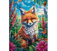 Fox in Magical Forest Rompicapo 1000 Pezzi Per Nonni E Nipoti Fairy Tale Cute Animal Cartone Rigido Esercizio Mentale Per Serate in Famiglia Da Passatempo Con Poster Incluso 1000 PCS