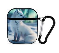 Fox in Snowy Winter Wildlife Case compatibile con AirPods 1/2 custodia protettiva rigida per donne e uomini