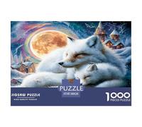 Fox in The Snow 1000 Pezzi Puzzle Classici Per Adulti E Bambini Da 14 Anni E Più Giochi Educativi Giocattoli Sfida Impossibile - Decorazione Della Casa 38x26cm/1000pcs