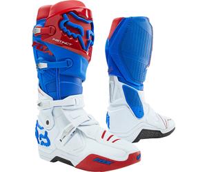 FOX Instinct Stivali Motocross, bianco-rosso-blu, taglia 48 per maschi
