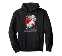 Fox Japanese Kitsune Sunset Giappone Ragazzi Ragazze Bambini Felpa con Cappuccio