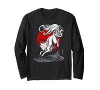 Fox Japanese Kitsune Sunset Giappone Ragazzi Ragazze Bambini Maglia a Manica