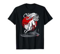 Fox Japanese Kitsune Sunset Giappone Ragazzi Ragazze Bambini Maglietta