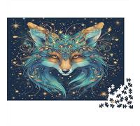 Fox Jigsaw Puzzle Impossibili 1000 Pezzi stile fantasy Decorazione Per La Casa. Rilassamento E Intelligence Per Adulti E Bambini Da 12 Anni 1000pcs (75x50cm)