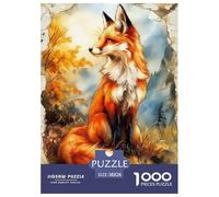 Fox Jigsaw Puzzle Impossibili 1000Pcs Decorazione Per La Casa. Rilassamento E Intelligence Per Adulti E Ragazzi Da 14 Anni 38x26cm/1000pcs