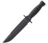 Fox-Knives FOX DEFENDER COLTELLO FISSO ACCIAIO INOX N690co LAMA TOP SHEILD, MANICO FRN NERO FX-689