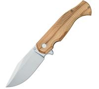 Fox-Knives FOX EAST WOOD TIGER COLTELLO PIEGHEVOLE ACCIAIO INOX CPM-S90VN LAMA SATINATA, MANICO IN L