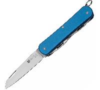 Fox-Knives FOX VULPIS COLTELLO PIEGHEVOLE ACCIAIO INOX N690co LAMA LUCIDA, MANICO IN ALLUMINIO AZZUR