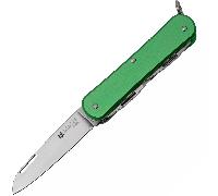 Fox-Knives FOX VULPIS COLTELLO PIEGHEVOLE ACCIAIO INOX N690co LAMA LUCIDA, MANICO IN ALLUMINIO VERDE