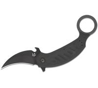 Fox Knives KARAMBIT PIKAL COLTELLO PIEGHEVOLE, LAMA N690 NERA IDROG., MANICO G10 NERO FX-826