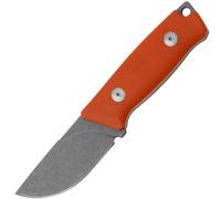 Fox-Knives Muzzle Coltello Fisso Acciaio Inox Becut Lama Satinata, Manico G10 Arancione FX-664 OR