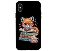 Fox Leggi di più Libri Stay Weird Cottagecore Reader Estetica Custodia per iPhone X/XS