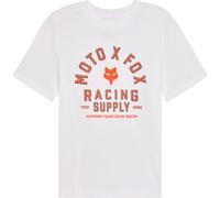 FOX Local Racer Maglietta da donna, bianco/arancione, Taglia L