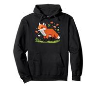 Fox Made from Bricks with a Bold Geometric Look Felpa con Cappuccio