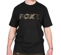 Fox Maglietta da pesca con logo, nero/camo, taglia: M
