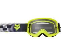 FOX Main Collect Maschera da motocross, grigio/nero/giallo