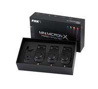 Fox Mini Micron X 3 Asta Set / Pesca Carpa Bite Allarme & Ricevitore /