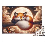 Fox Moonlit Dreams Puzzle Impossible 1000 Pezzi Decorazione Per La Casa. Rilassamento E Intelligence Per Adulti E Ragazzi Da 14 Anni 38x26cm/1000pcs