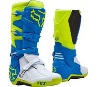FOX Motion Stivali da motocross, blu-giallo, taglia 45 per maschi