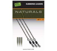 Fox Naturals Submerged Leaders 40 lb 75 cm - 3 scomparti per carpe, accessori per la pesca alla carpa