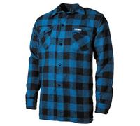 Fox Outdoor Lumberjack Camicia Flanella Manica Lunga Lavorare Blu Nero Scacchi