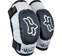 FOX Pee Wee Titan Protezioni per gomito motocross per bambini, nero/grigio, Taglia M/L