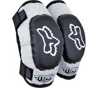 FOX Pee Wee Titan Protezioni per gomito motocross per bambini, nero/grigio, Taglia S/M