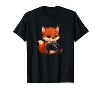 Fox Photographer Graphic - Divertente maglietta con fotografia di animali Maglietta