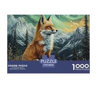 Fox Puzzle Da 1000 Pezzi Per Adulti E Ragazzi Animal Jigsaw Gigante Multicolore Moderno Educativi Compleanno Travel Gift Qualità Premium 38x26cm/1000pcs