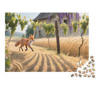 Fox Puzzle Giochi 1000 Pezzi Per Adulti E Ragazzi Arte The Fox And The Grapes Puzzle Adulti Foto 1000pcs (75x50cm)