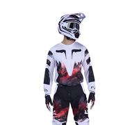 FOX 180 Kairos Maglia da motocross, nero-bianco-rosso, taglia L per maschi