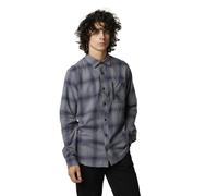 Fox Racing Camicia in Flanella Elasticizzata Gamut, Bottoni Uomo, Dunkelgrau, XL