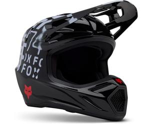 Fox Racing Fox V3 Seventy4 Helmet Black L, Casco Unisex Adulto, Nero, L