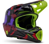 Fox Racing Fox V3 Throttle Yellow M Helmet, Casco Unisex Adulto, Giallo Fluorescente
