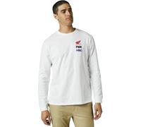 Fox Racing LANGÄRMLIGES Premium-T-Shirt Honda Wing, T-Shirt Uomo, Optic White, S