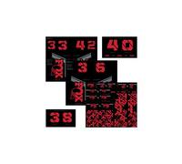 Fox racing shox fork and shock stickers kit red