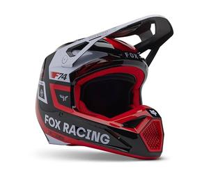 FOX Racing Unisex Youth Fox JUNIOR V1 Race SPEC Casco Fluorescent Red YM