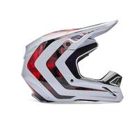 Fox Racing V1, Casco Unisex Adulto, Bianco/Rosso Fluo, M