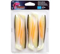 Fox Rage Zander Pro Ultra UV 10 cm - 5 pesci in gomma, colore: verde oliva caldo