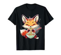 Fox Ramen Kawaii Fox Noodle Art Japanese Noodles Anime Maglietta